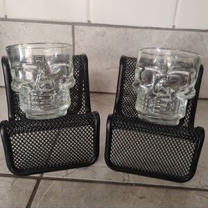 Skull Shot Glasses *Set Of Two* Collectible Barware